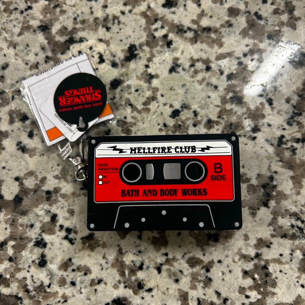 NWT Stranger Things Eddies Cassette Tape Pocketbac Hand Sanitizer Holder